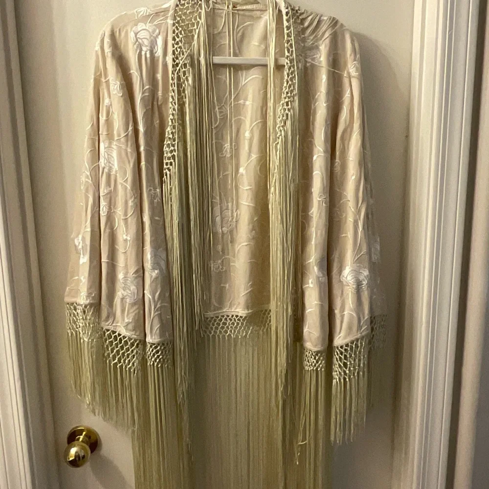 Free People London Nights Piano Duster in Ivory NWT OS